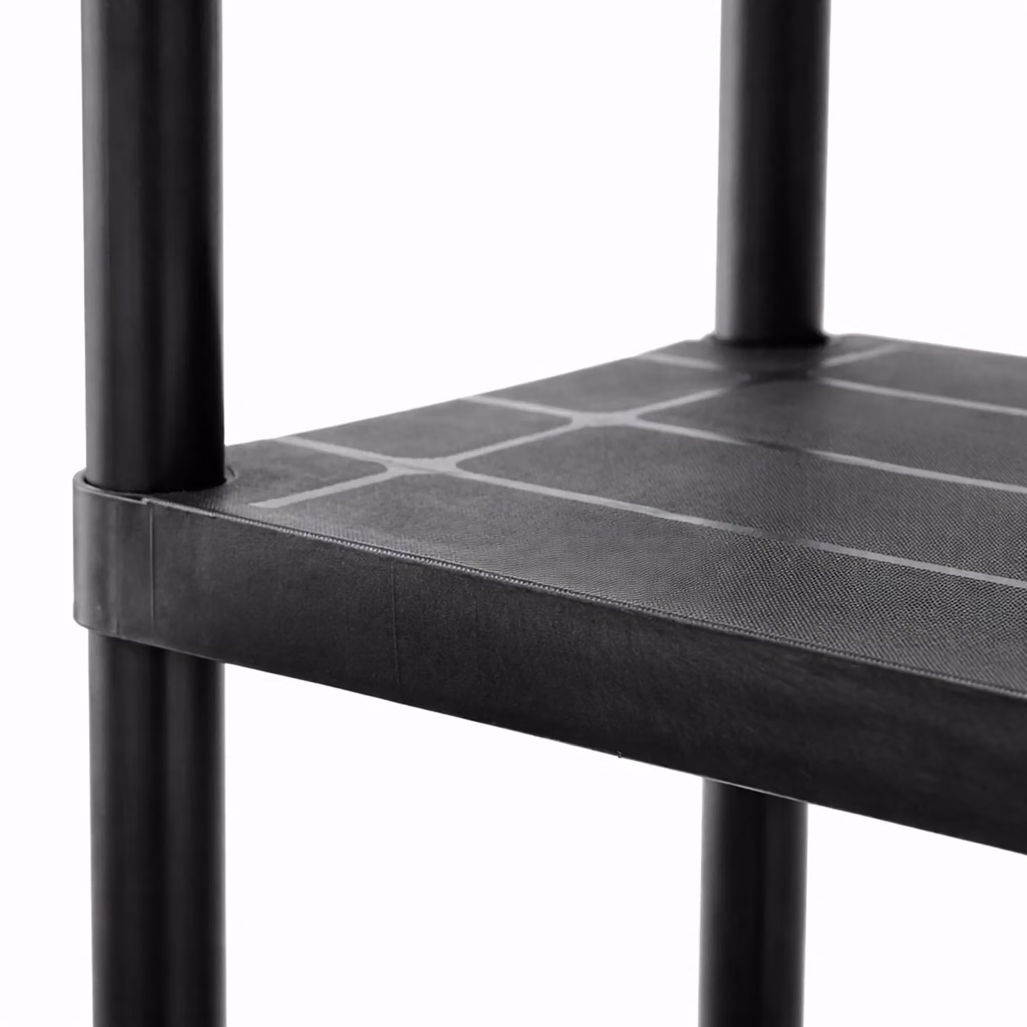 Oypla 4 Tier Heavy Duty Plastic Freestanding Shelving Racking Unit in Black – 3