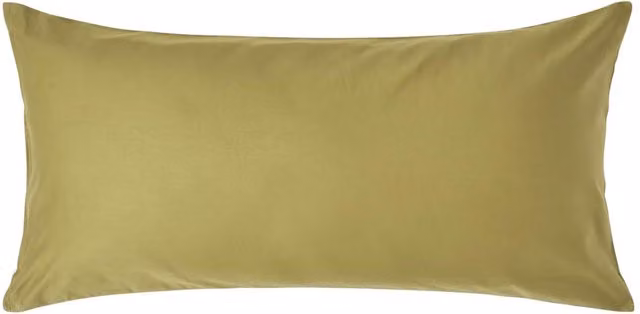 Homescapes 1000 Thread Count Egyptian Combed Cotton Mako Satin Housewife Pillowcase, Green, W/D/H: 80 x 40 x 1 cm