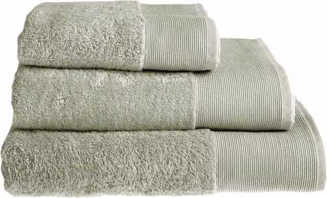 Allure Bath Fashions Pack of 2 Bamboo and Cotton Hand Towels, Green, W/D/H: 50 x 50 x 50 cm