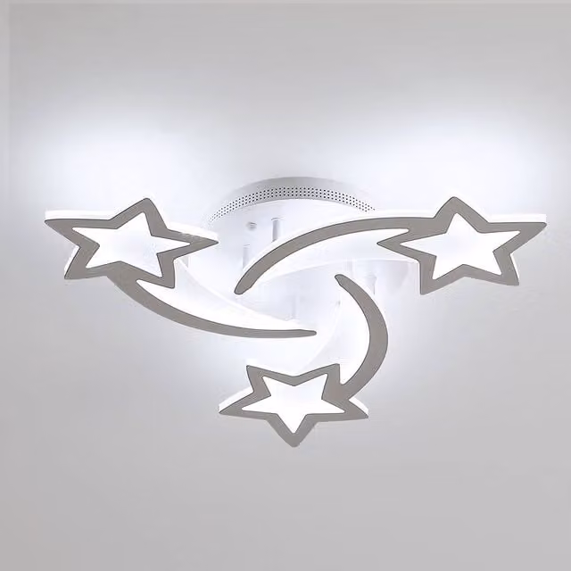 Pheashine Modern LED Acrylic Ceiling Light, White, Diameter: 51 cm, 40W, Cool White 6500K