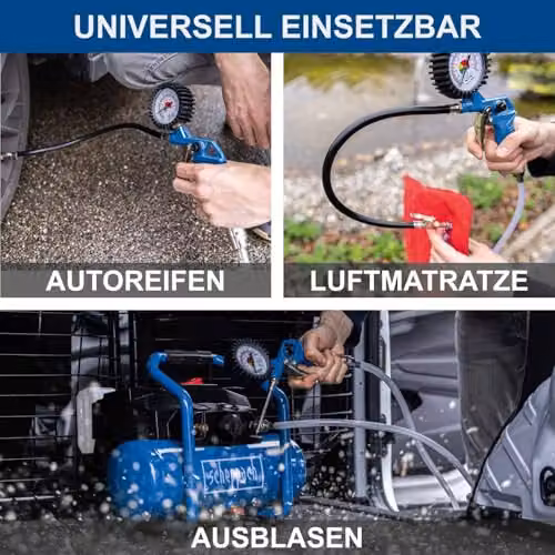 Scheppach C-ACT160/6-X Cordless Air Compressor, 40V, 6L Tank, 8 Bar, Oil-Free, Blue – 2