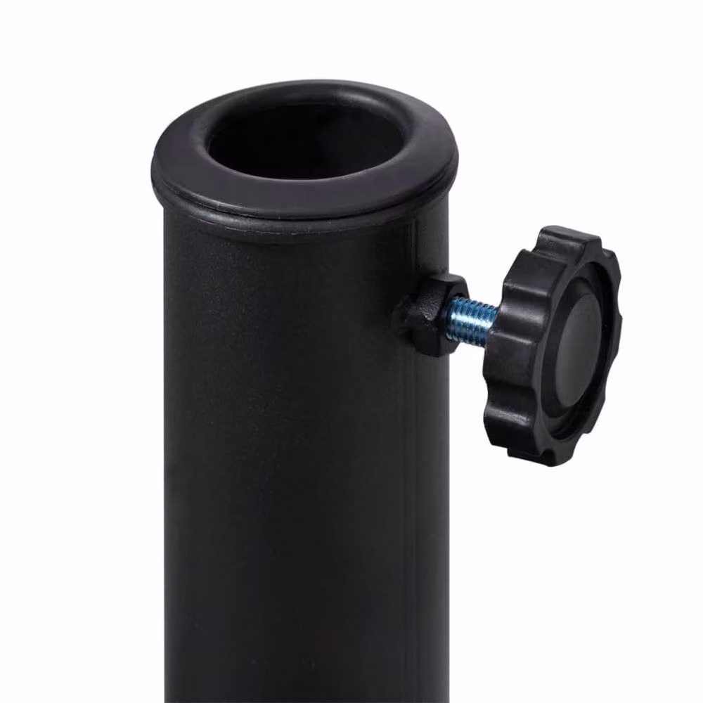 Berkfield Home Black Resin Half Round Parasol Base – 3