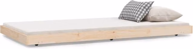 Berkfield Home Solid Wood Pine Bed Frame in Beige, W/D/H: 100 x 200 cm