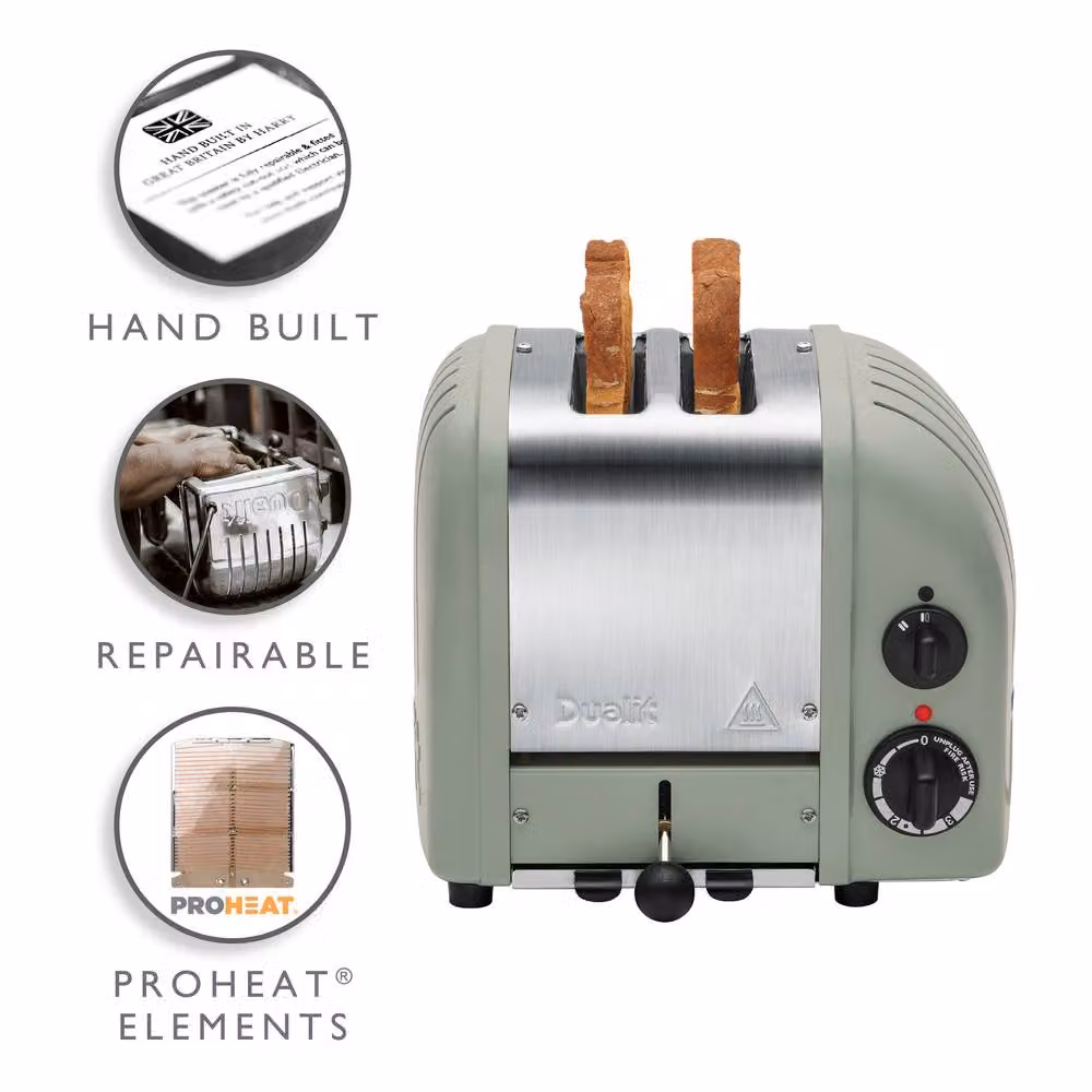 Dualit Classic 2 Slot Toaster in Green – 2