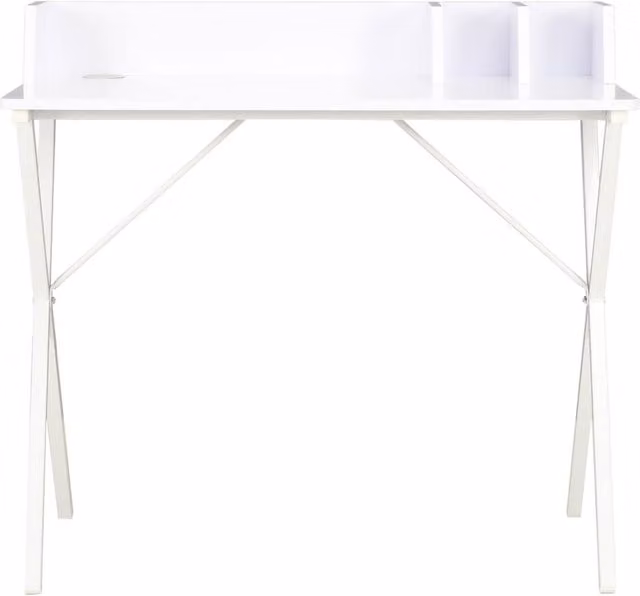 Berkfield Modern White Glossy Writing Desk W/D/H: 80 x 50 x 84 cm