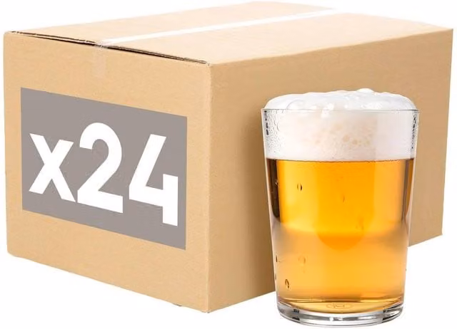 Argon Tableware Grand Islington Pint Beer Glasses, 650ml, Pack of 24, Clear – 1