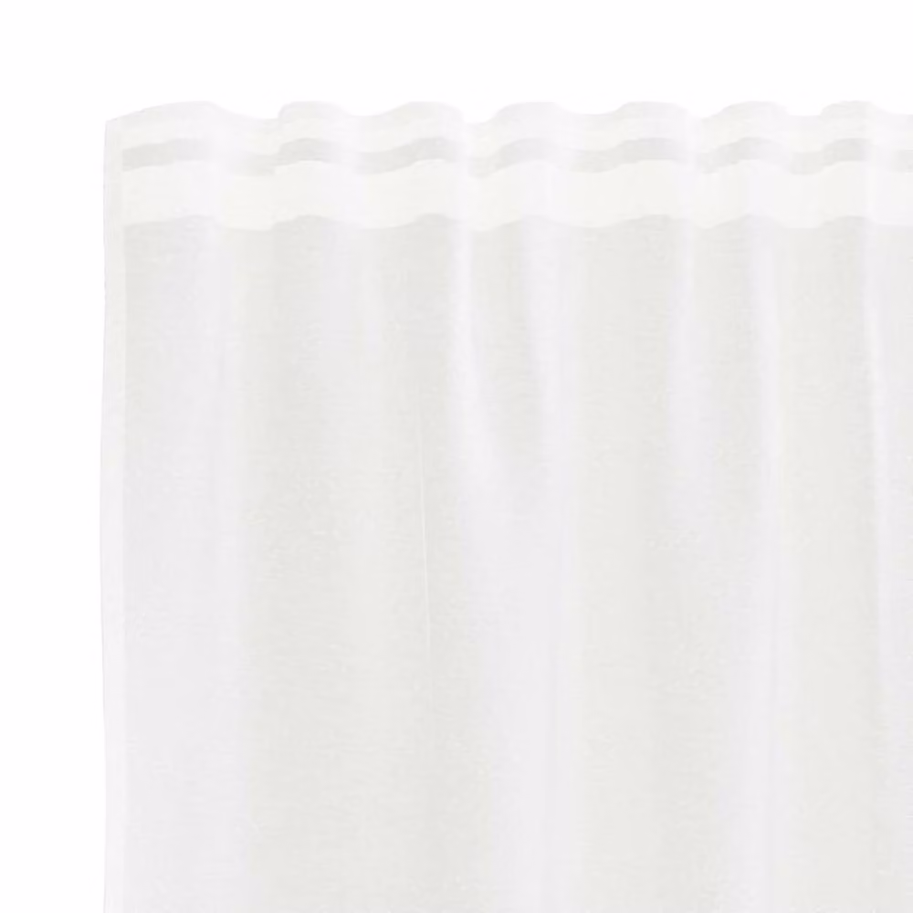 Berkfield Home Floral White Polyester Fabric Panel Curtains W: 600 cm, H: 140 cm – 2