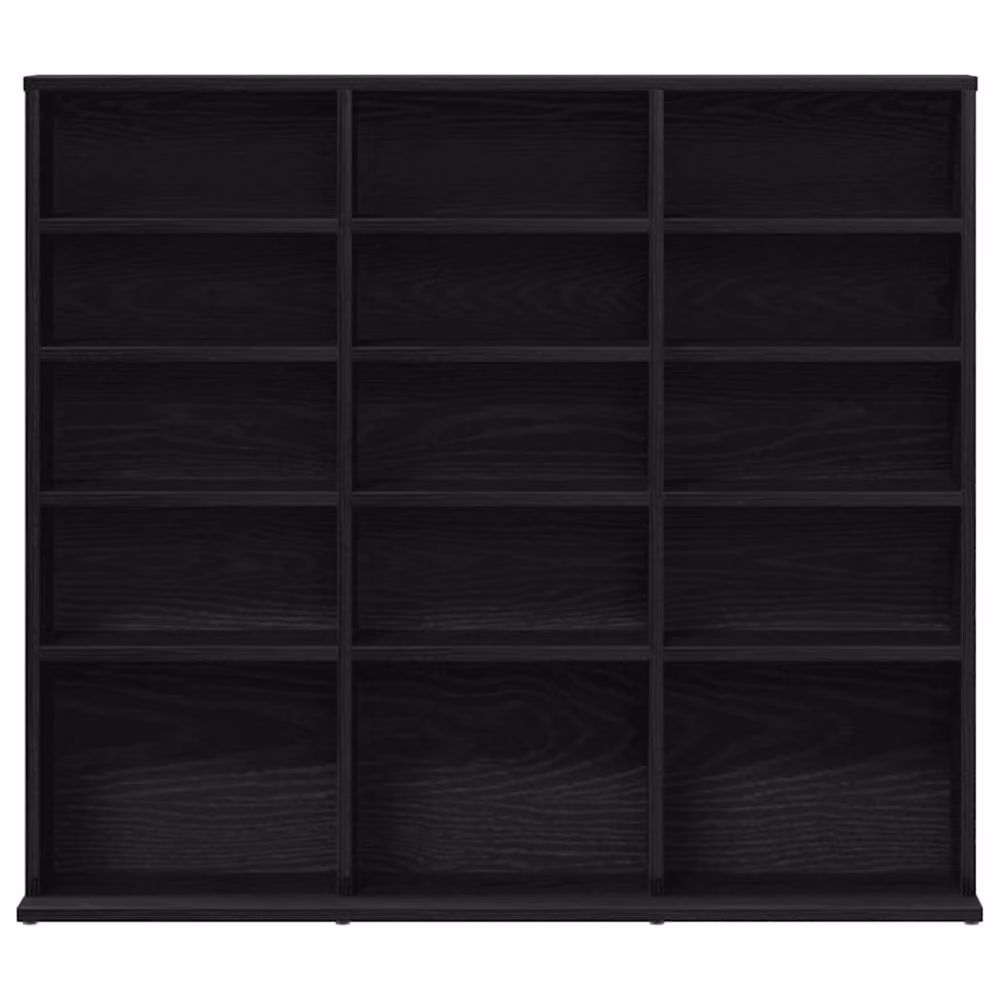 Berkfield Home Black Oak CD Cabinet, W: 100 cm, D: 23 cm, H: 89.5 cm – 3
