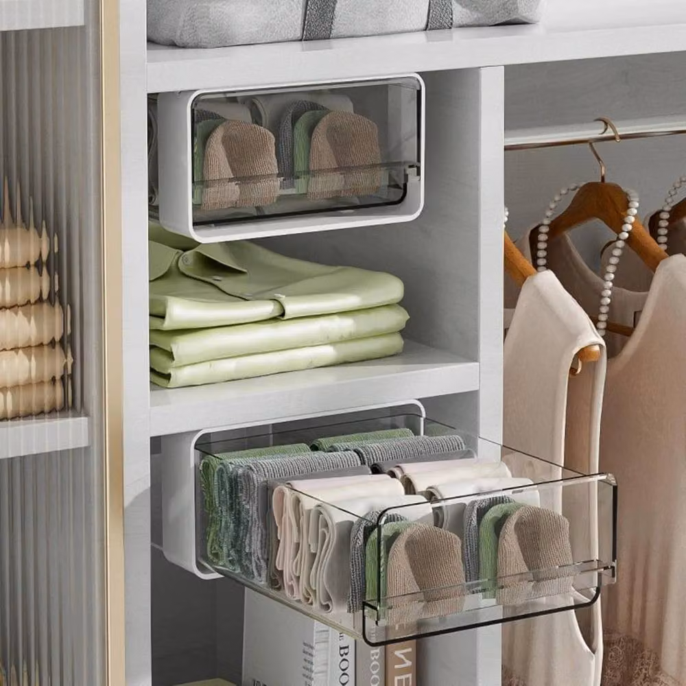 VOGREX White Pull Slide Out Under Cabinet Drawer Organizer and Kitchen Storage Shelf – 4