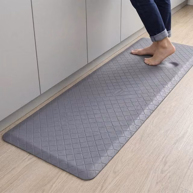 KORVIXA Anti Fatigue Kitchen Standing Floor Mat, Grey, W: 100 cm x D: 110 cm – 1
