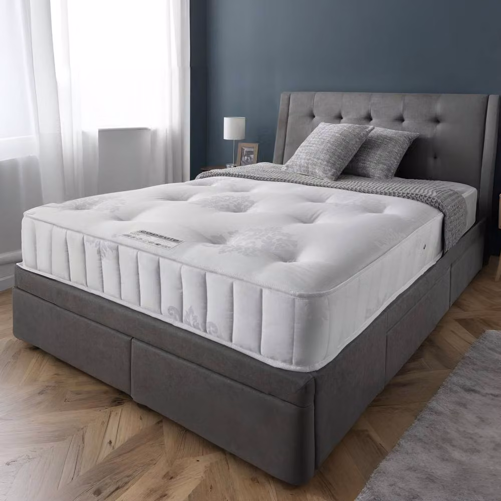Cheshire Oakham Comfy Roll Mattress in White, Medium Reflex Foam, W/D/H: 135 x 120 x 200 cm – 2