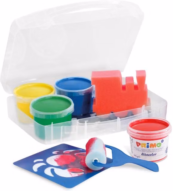 Morocolor Primo Finger Paint Gift Set for Children in Red and Multicolour