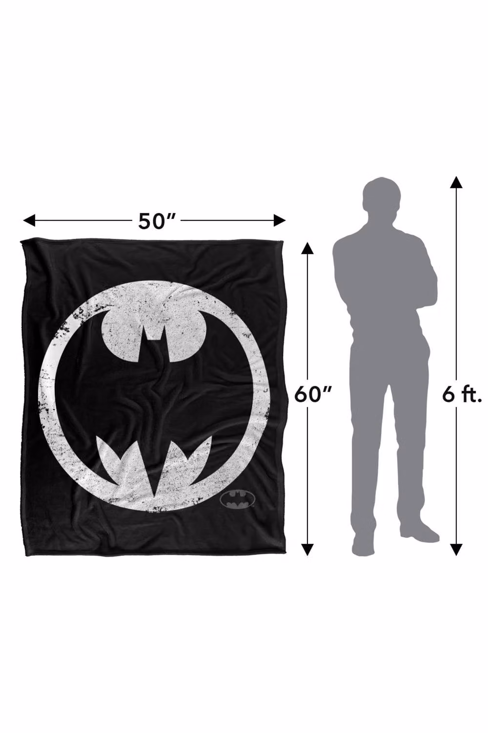 Warner Bros. Batman Frank Miller Bat Signal Super Soft Fleece Throw Blanket, Multicolour, W/D/H: 91 x 147 cm – 8