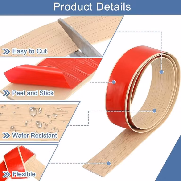 SPETLEK Self Adhesive PVC Carpet Edge Transition Strip in Maple Natural