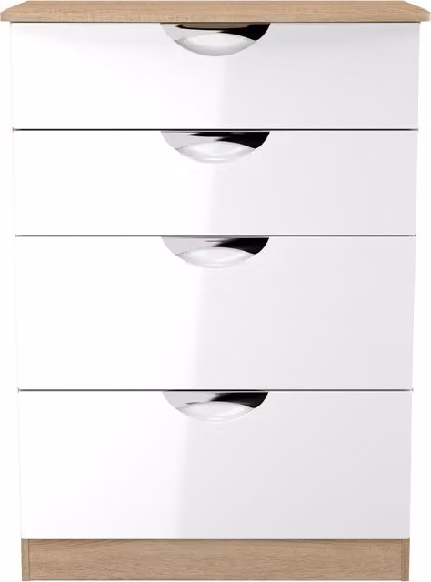 Ready Assembled 2 U Holborn 4 Drawer Deep Chest in White