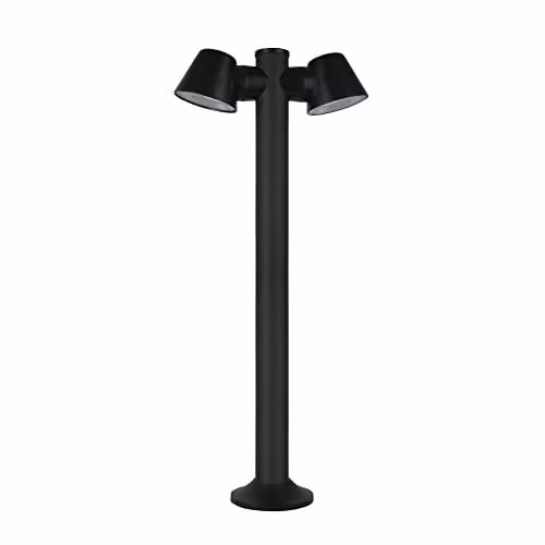 Netlighting Cone Outdoor Twin Bollard in Black, IP54 – 1