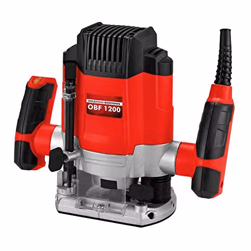 Holzmann Benchtop Surface Router with Metal Base, Red/Multicolour, 11000-30000rpm, 230V, 6/8mm Collet – 3