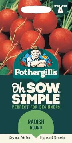 Mr Fothergill's Oh Sow Simple Radish Round Vegetable Seeds, Red and White – 1