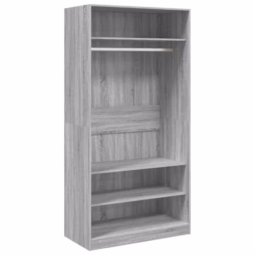 vidaXL Modern Grey Sonoma Wardrobe W/D/H: 100 x 50 x 200 cm