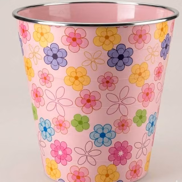 Bedsland H+ Flora Multicolour Plastic Waste Bin with 7.7 l Capacity