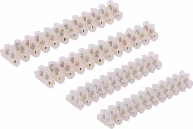 Blackspur White Polyethylene Terminal Blocks 4pc Set
