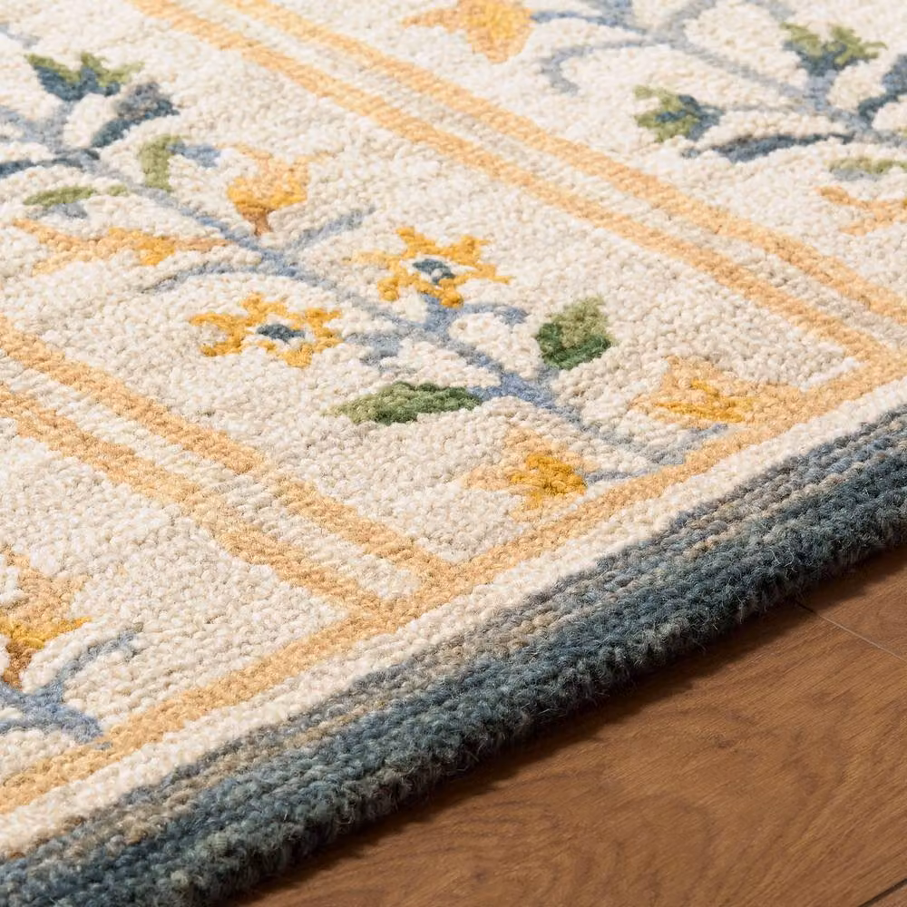 Livabliss Fairfax Hand Tufted Wool Global Rug in Green, Beige, Blue and Yellow, W: 200 cm, D: 275 cm – 3