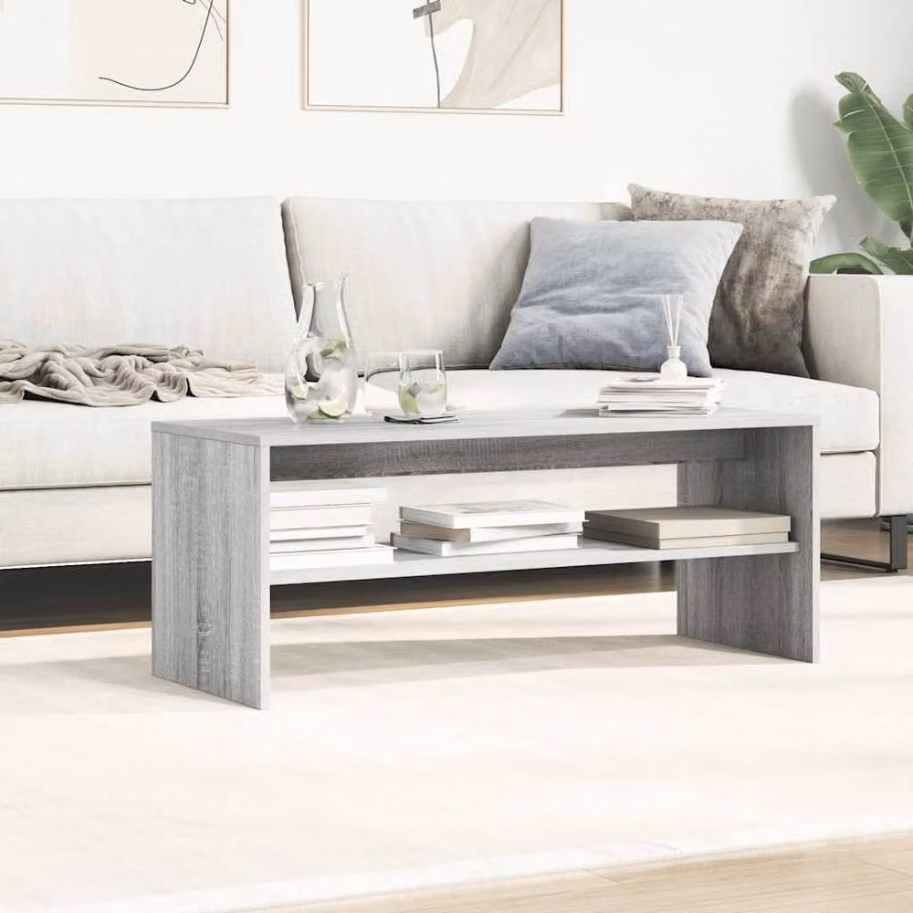 Berkfield Home Modern Grey Sonoma TV Cabinet in Engineered Wood W/D/H: 100 x 40 x 40 cm – 3