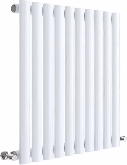 Balterley Embrace Horizontal Single Panel Steel Radiator in Gloss White, H: 60.0 cm x W: 58.6 cm – 1