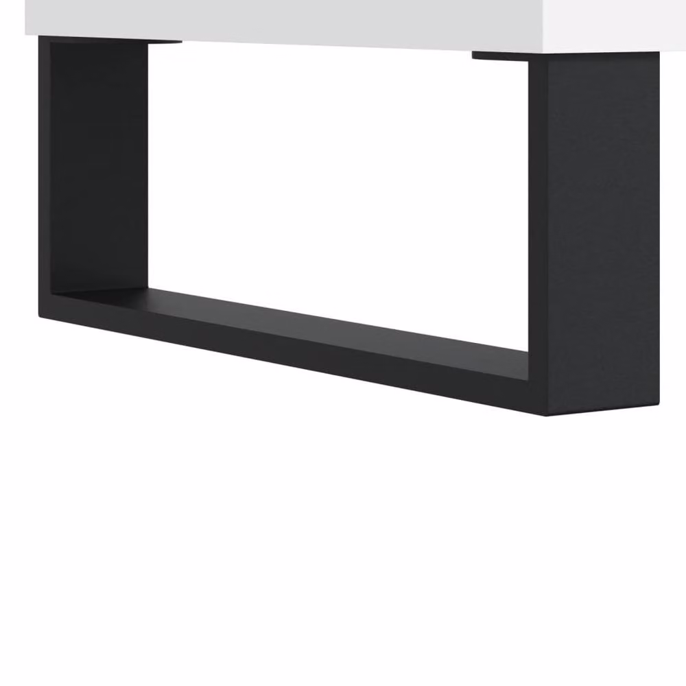 Berkfield Home Set of 2 Modern High Gloss White Square Coffee Tables, W/D/H: 50 x 46 x 50 cm – 3