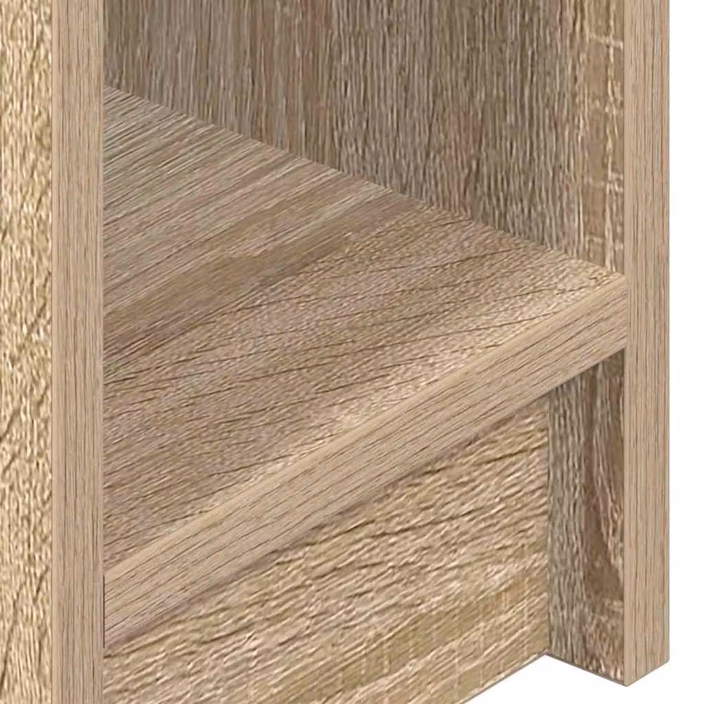 Berkfield Home Durable Bedside Cabinet with Drawer in Light Oak, W/D/H: 20 x 36 x 60 cm – 3