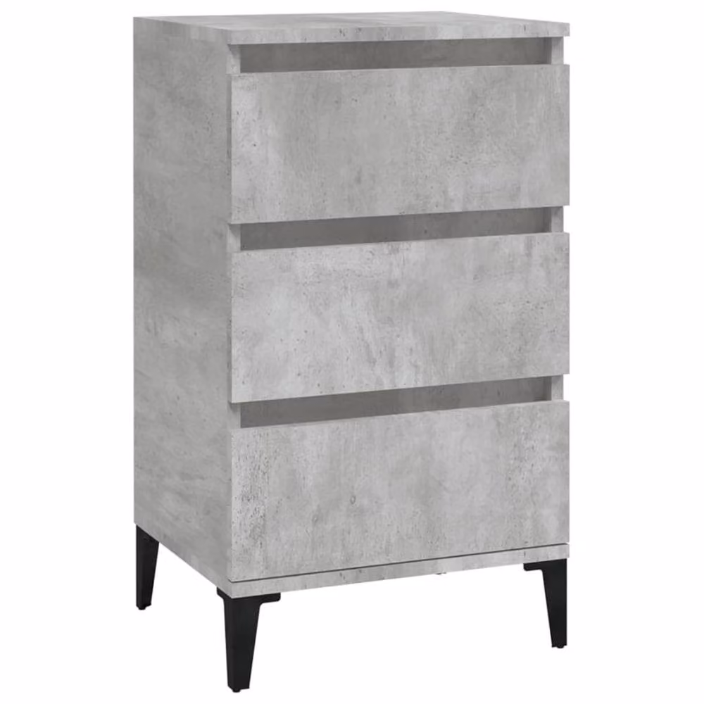Berkfield Home Durable Bedside Cabinet in Concrete Grey, W/D/H: 40 x 35 x 70 cm – 2