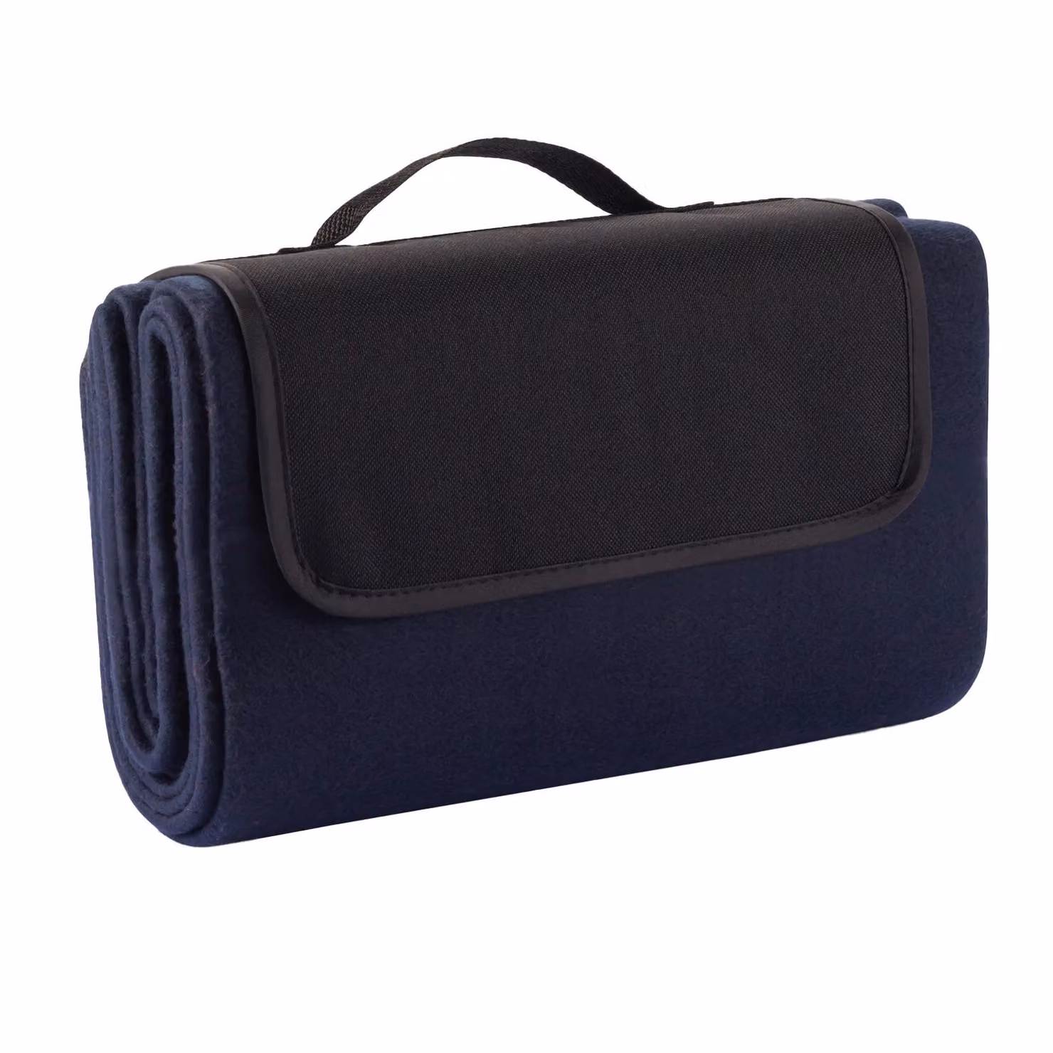 XD Design Plain Navy Blue Picnic Blanket with Carry Handle – 3