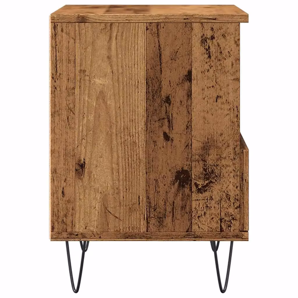 Berkfield Home Bedside Cabinet in Brown Old Wood, W/D/H: 40 x 35 x 50 cm – 3