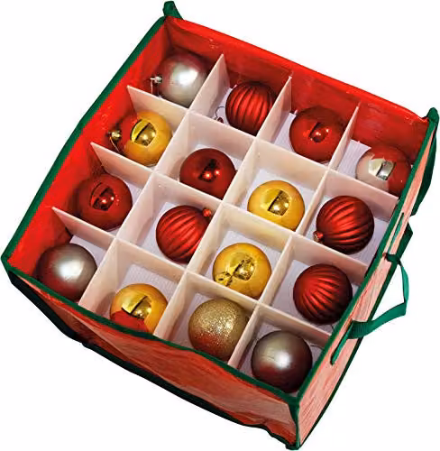Netagon Seasonal Ornaments Storage Bag in Red, W/D/H: 32 x 31 x 31 cm – 2