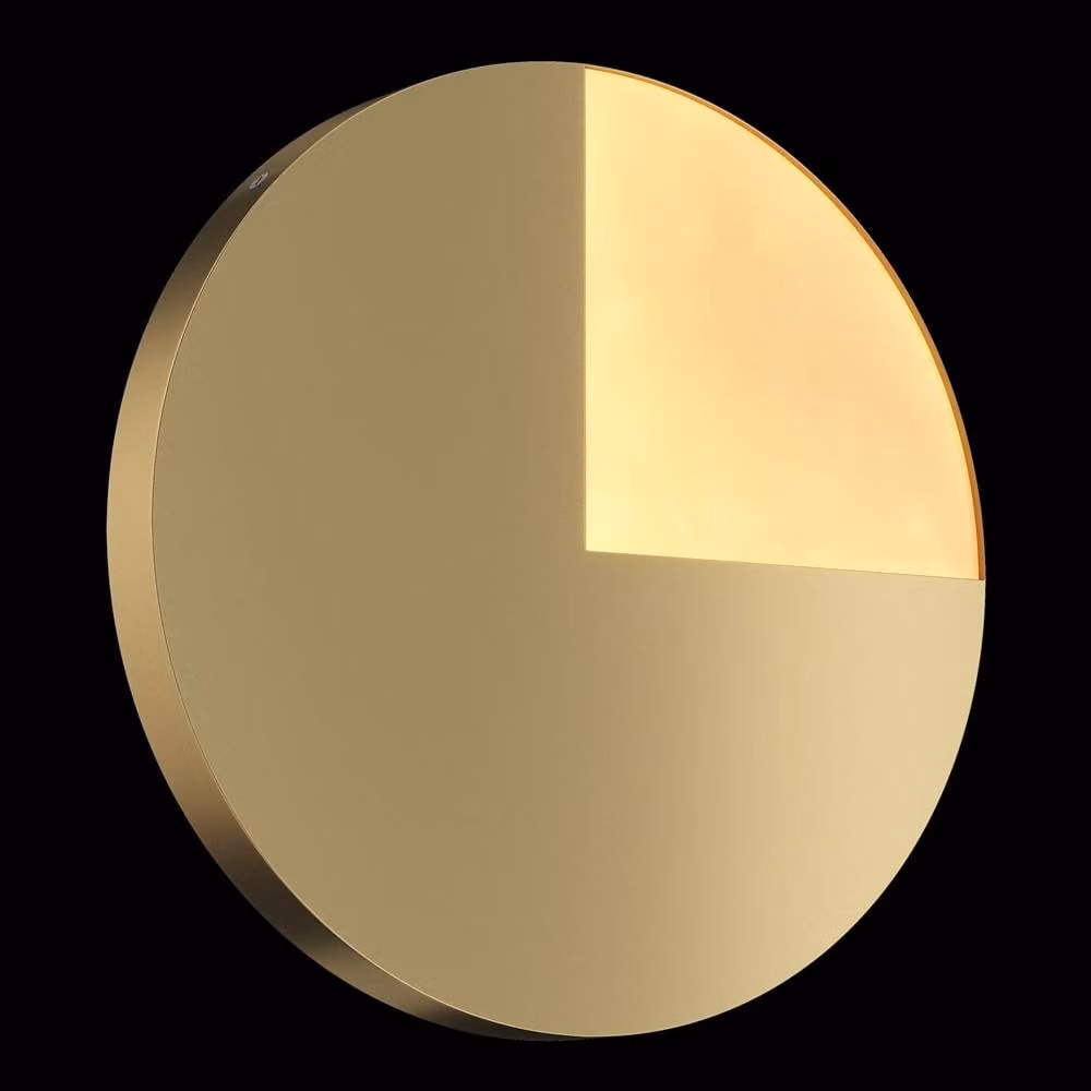 Netlighting Jupiter Modern Integrated LED Wall Lamp in Gold/Brass with 3000K Warm White Light – 2
