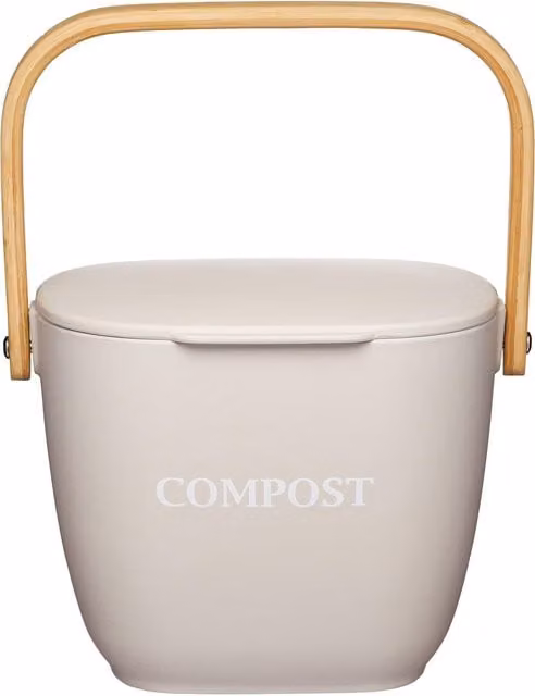 KitchenCrafts Bamboo Fibre Compost Bin in Grey – 1