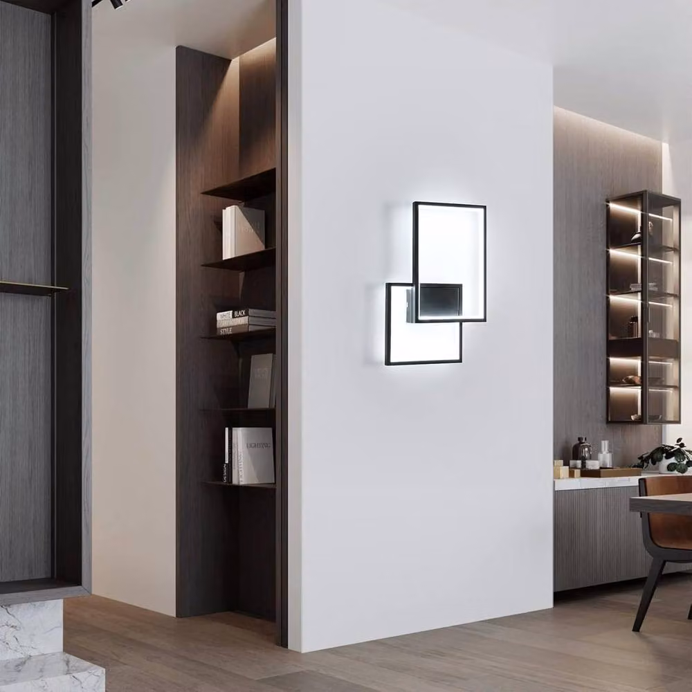 Goeco LED Square Indoor Wall Light, 34W, Black, Up and Down Lighting, 6500K Cool White – 3