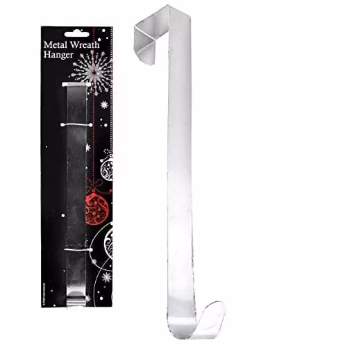 VFM e-Store Silver Metal Christmas Wreath Hanger – 1
