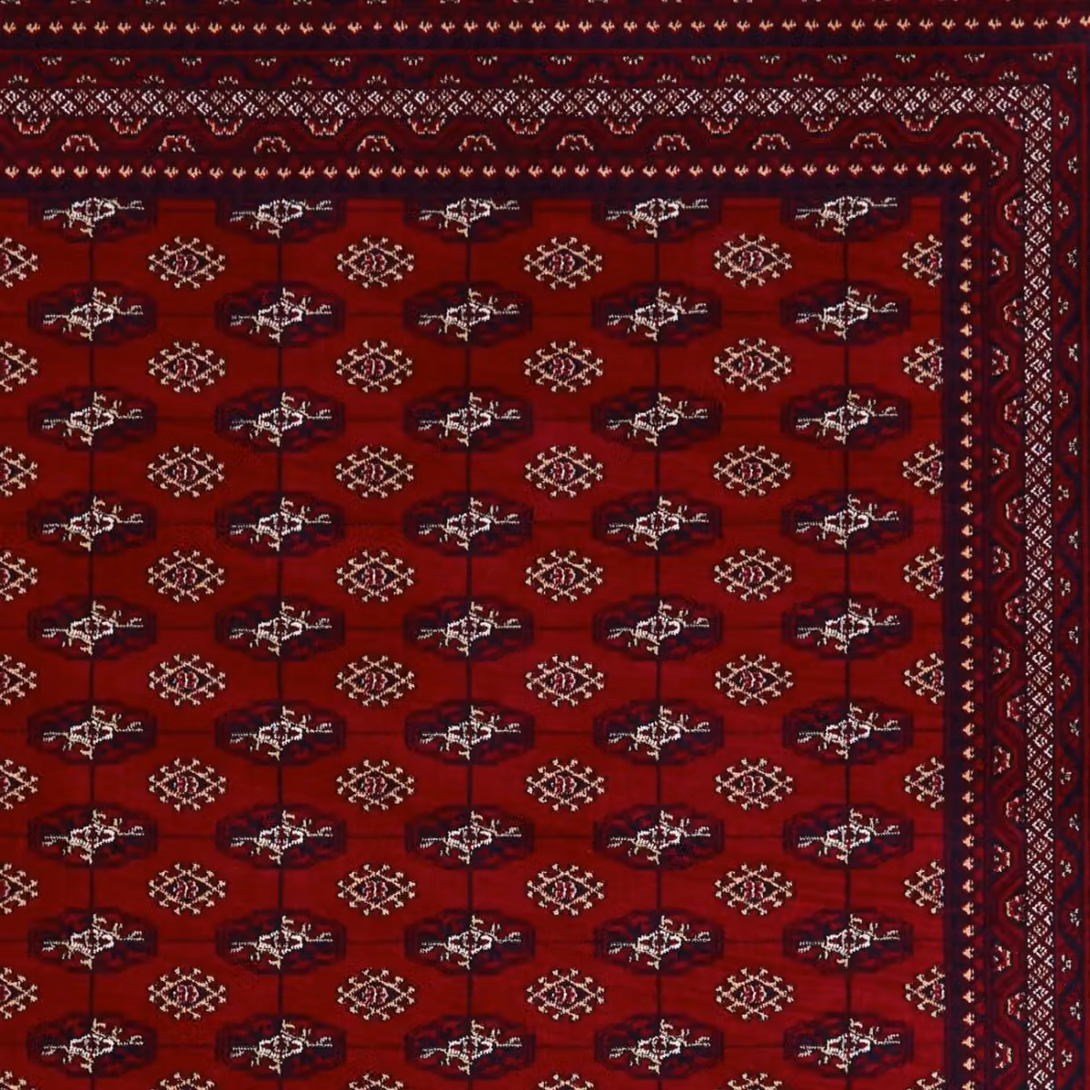 The Rug Shop UK Red Traditional Machine Woven Border Area Rug, W: 280 cm, D: 380 cm – 3