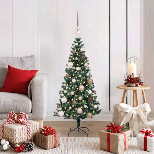 Berkfield Home Artificial Pre-lit Christmas Tree in Green, Height: 120 cm – 1