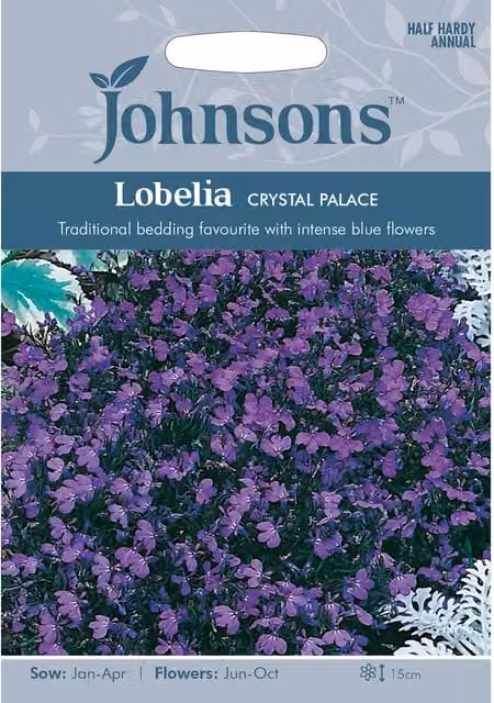 Johnsons Lobelia Crystal Palace Blue and Green Flower Seeds