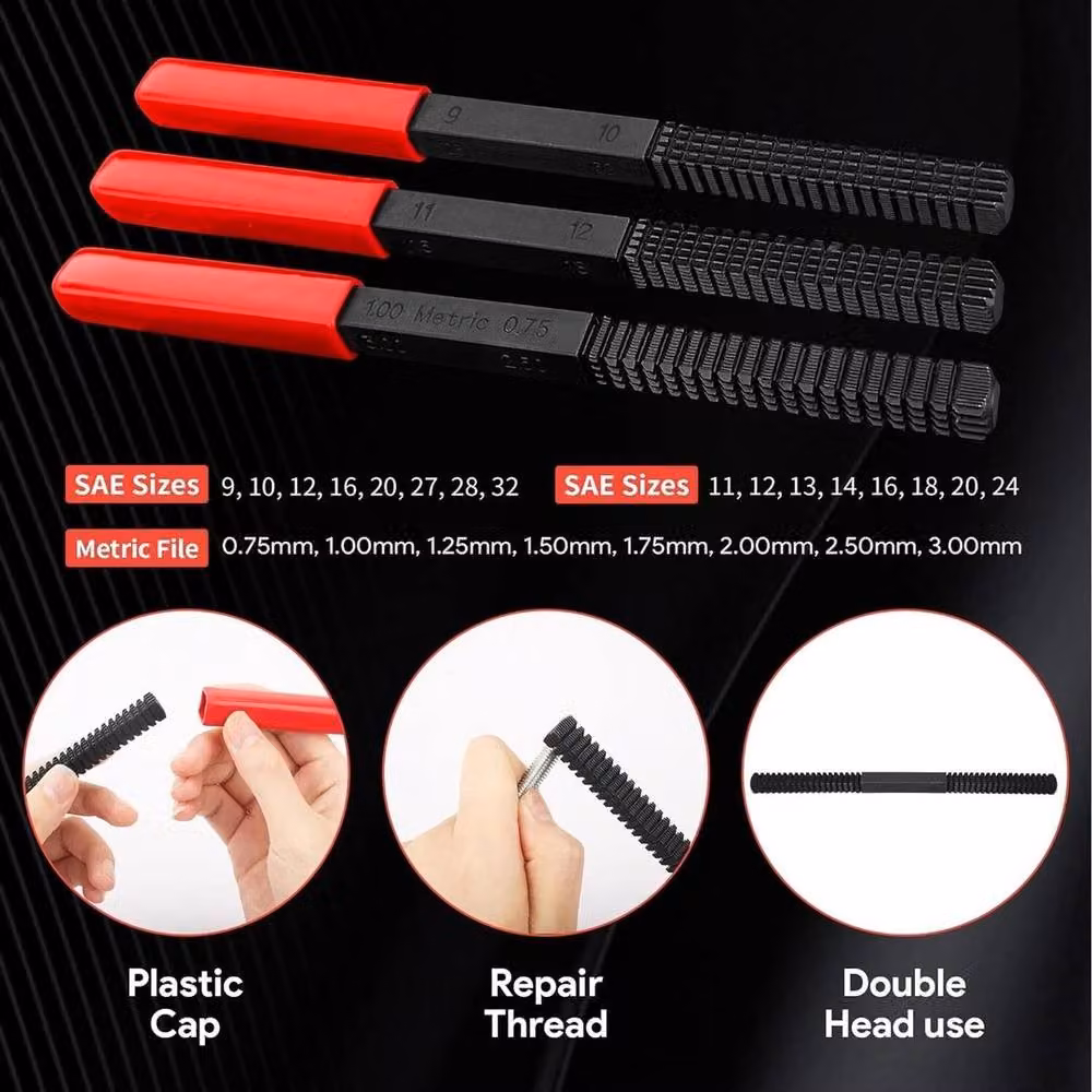 SPETLEK 49-Piece Thread Chaser Set and Rethreading Master Kit in Black – 2
