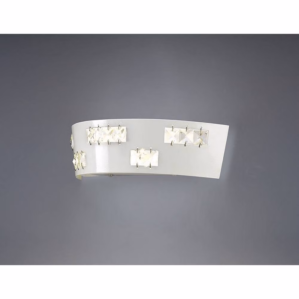 Netlighting Phoenix Modern LED Wall Lamp in White with Crystal Details, 4000K Cool White – 2