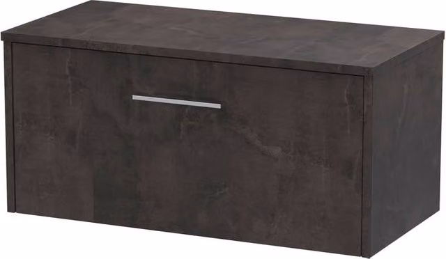 Balterley Winshill Contemporary 1 Drawer Wall Hung Vanity Unit, Grey, Width: 80 cm