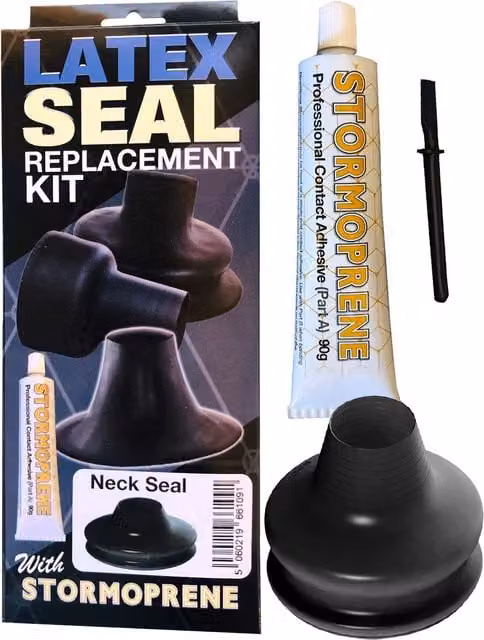 Stormsure Latex Neck Seal Repair Kit in Transparent Black