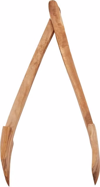 Orsina Kora Serving Tongs in Natural Wood