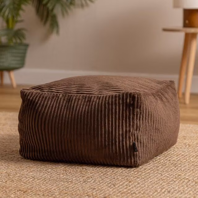 ICON Cord Footstool in Chocolate Brown
