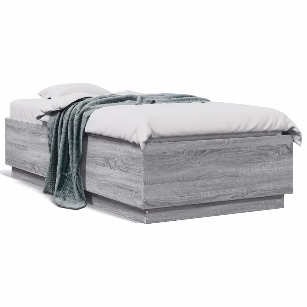 Berkfield Home Single Bed Frame in Grey Sonoma, W/D/H: 90 x 190 cm – 2
