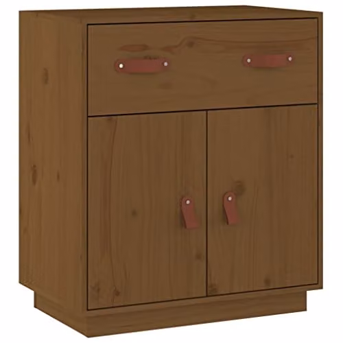 vidaXL Solid Wood Pine Sideboard, Honey Brown, W/D/H: 65.5 x 40 x 75 cm – 1