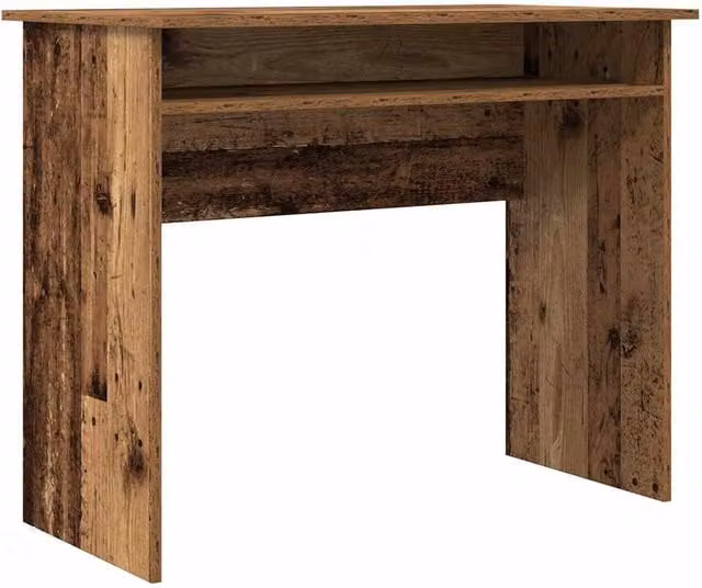 Berkfield Modern Writing Desk in Brown Engineered Wood W/D/H: 90 x 50 x 74 cm